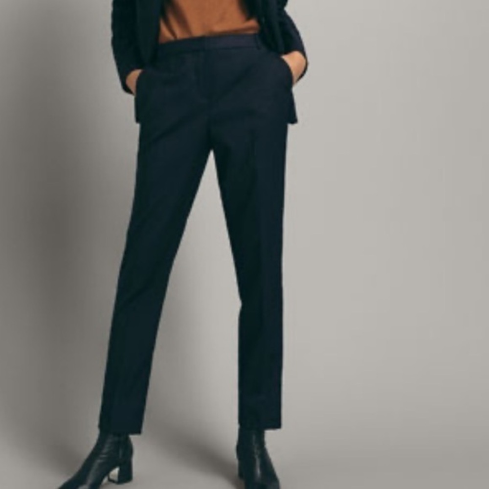 Massimo Dutti NWT straight fit trousers navy 0015/085